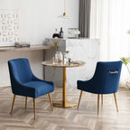 Set di 2 Poltrone Accent Imbottite con Maniglia Posteriore