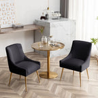 Set di 2 Poltrone Accent Imbottite con Maniglia Posteriore