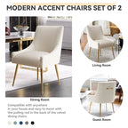 Set di 2 Poltrone Accent Imbottite con Maniglia Posteriore