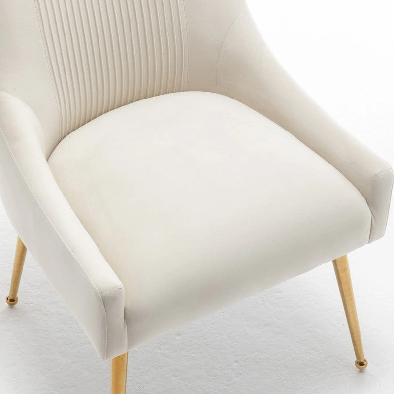 Set di 2 Poltrone Accent Imbottite con Maniglia Posteriore