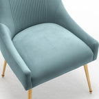 Set di 2 Poltrone Accent Imbottite con Maniglia Posteriore