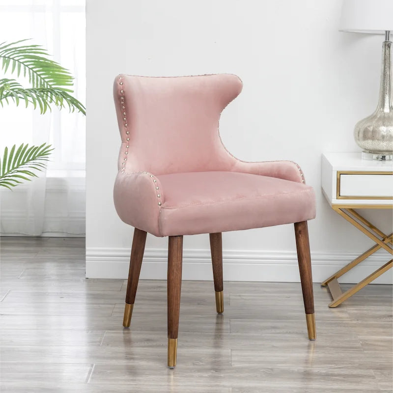 Poltrona accent in velluto Mid-Century Modern