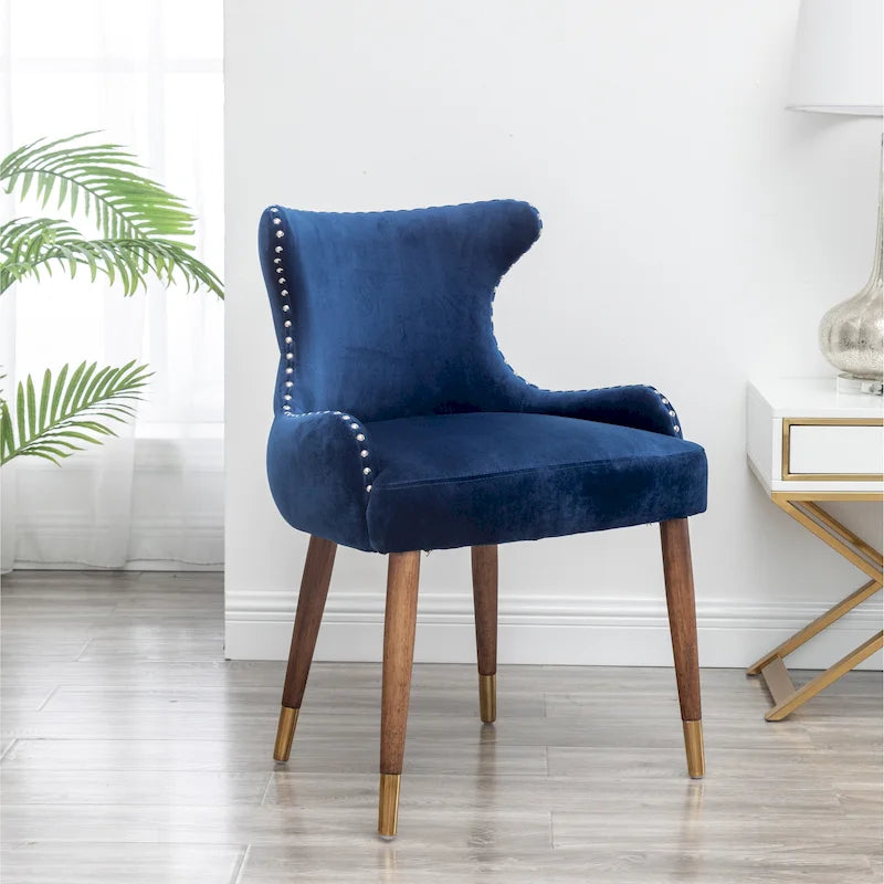 Poltrona accent in velluto Mid-Century Modern