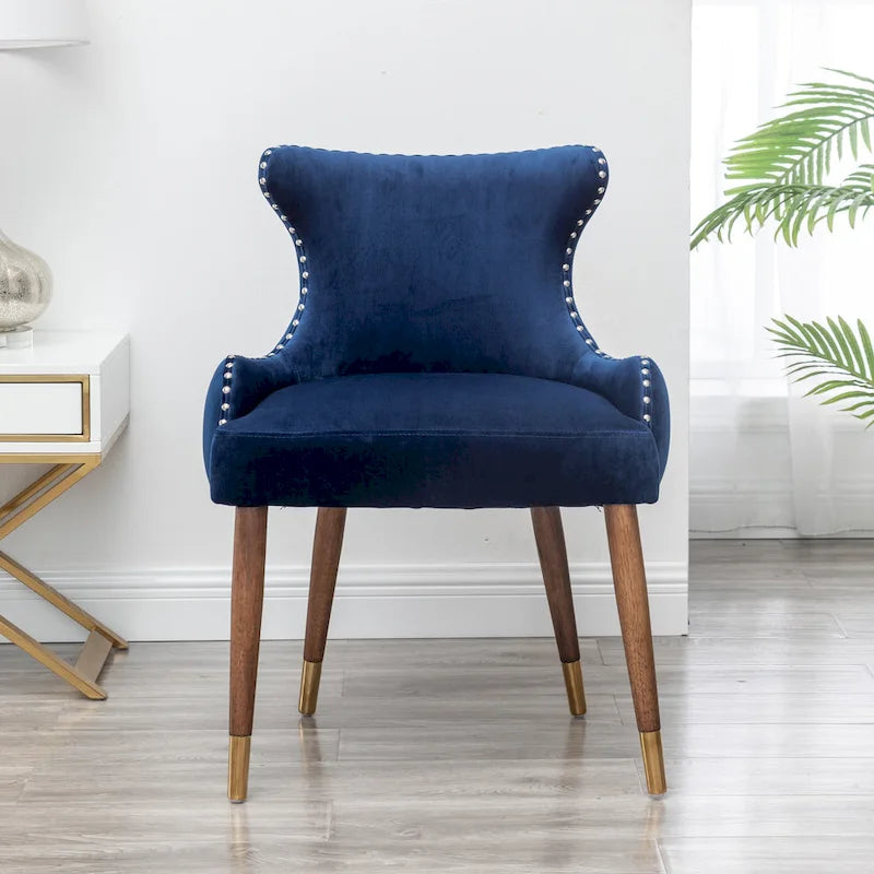 Poltrona accent in velluto Mid-Century Modern