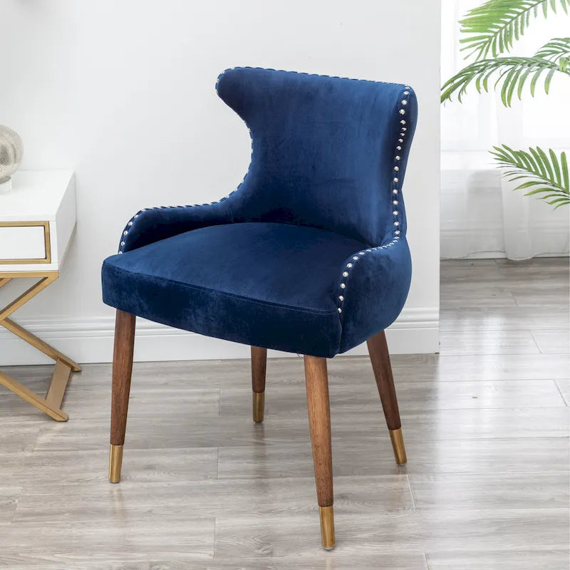 Poltrona accent in velluto Mid-Century Modern