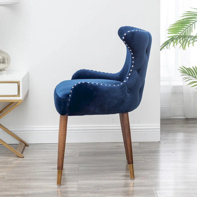 Poltrona accent in velluto Mid-Century Modern