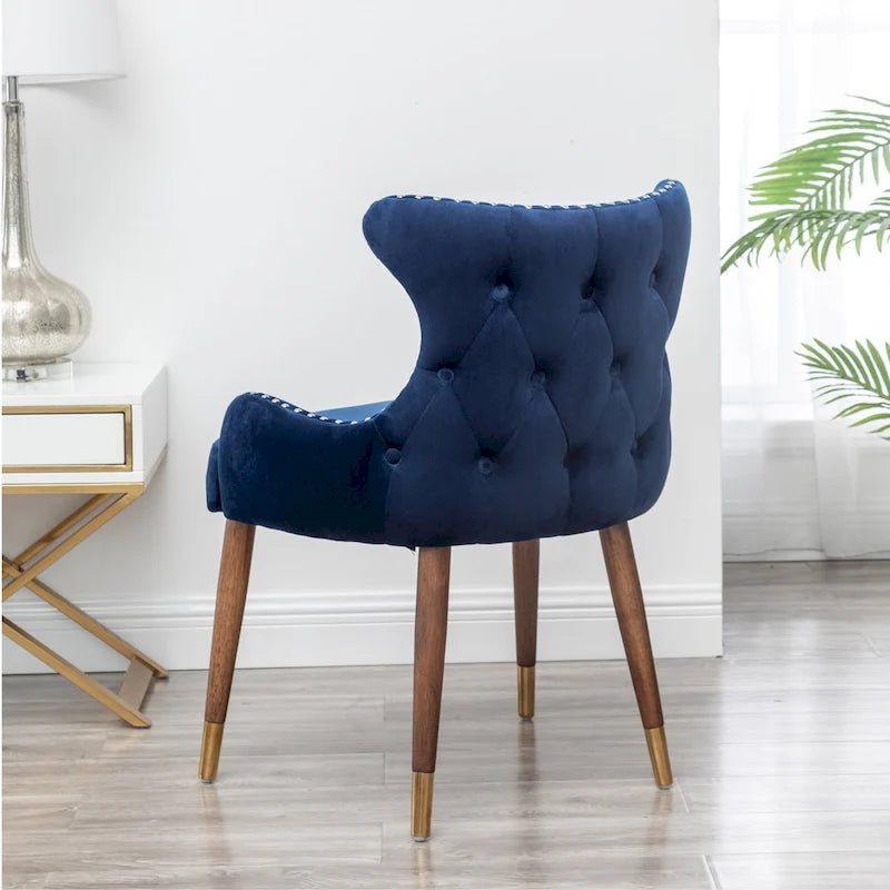 Poltrona accent in velluto Mid-Century Modern