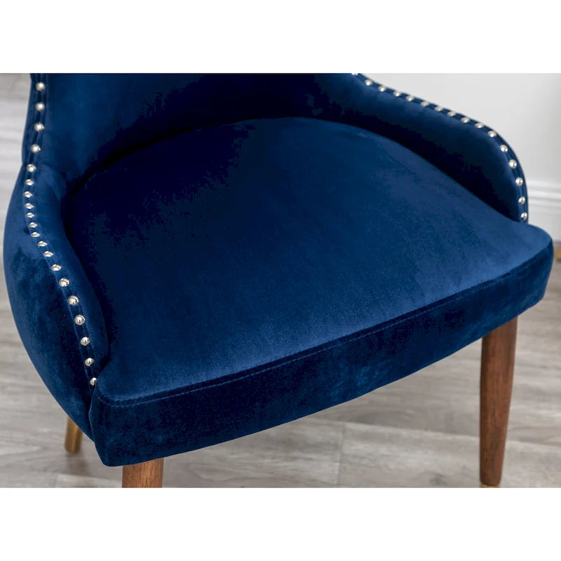 Poltrona accent in velluto Mid-Century Modern