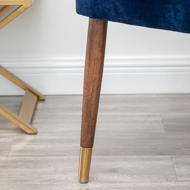 Poltrona accent in velluto Mid-Century Modern