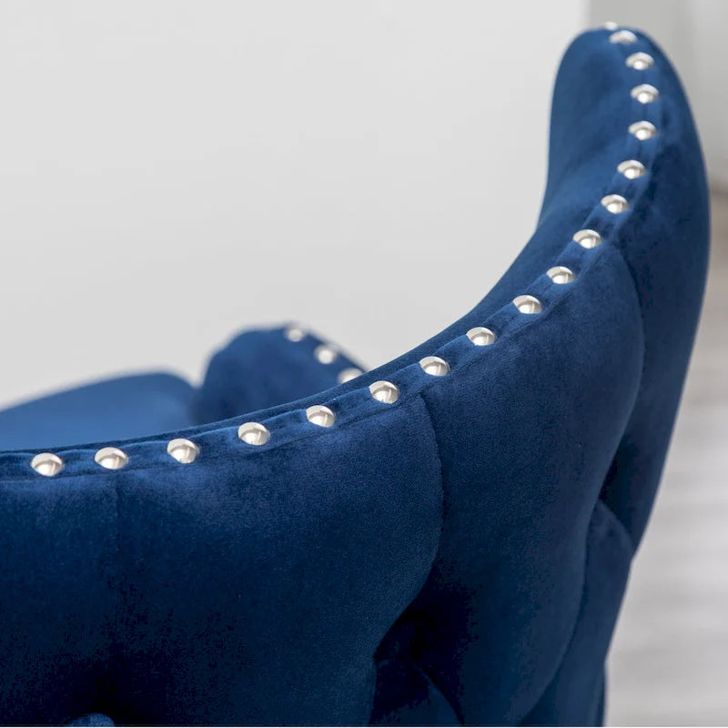 Poltrona accent in velluto Mid-Century Modern