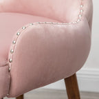 Poltrona accent in velluto Mid-Century Modern