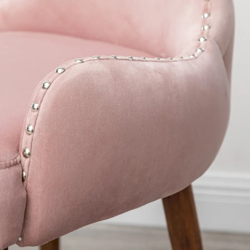 Poltrona accent in velluto Mid-Century Modern
