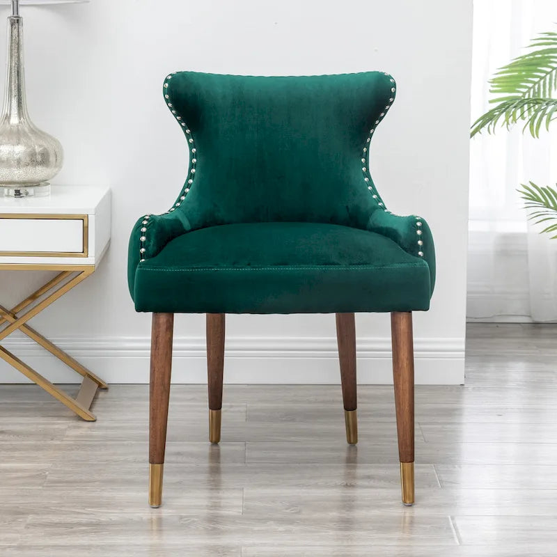 Poltrona accent in velluto Mid-Century Modern