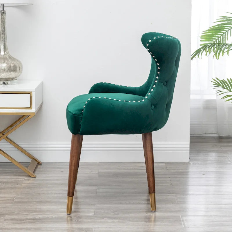 Poltrona accent in velluto Mid-Century Modern