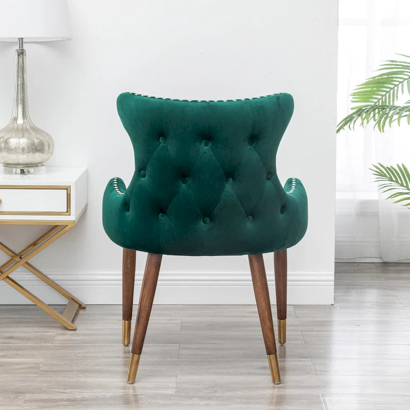 Poltrona accent in velluto Mid-Century Modern