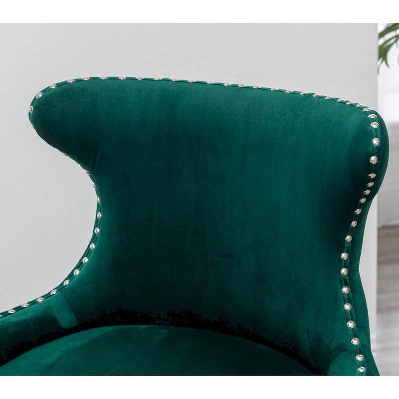 Poltrona accent in velluto Mid-Century Modern