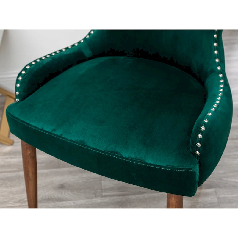 Poltrona accent in velluto Mid-Century Modern