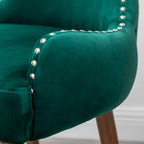 Poltrona accent in velluto Mid-Century Modern