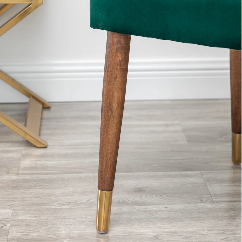 Poltrona accent in velluto Mid-Century Modern