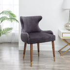 Poltrona accent in velluto Mid-Century Modern