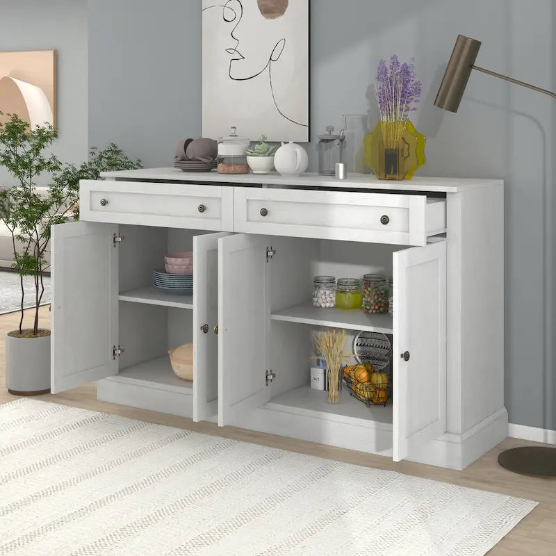 Madia/Credenza con 2 Cassetti e 4 Ante