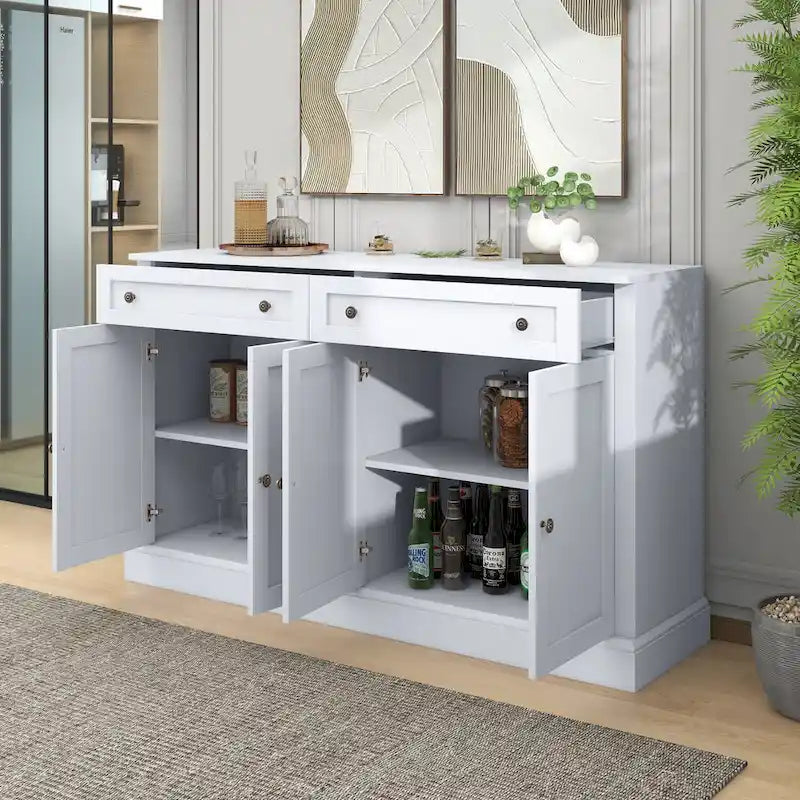 Madia/Credenza con 2 Cassetti e 4 Ante