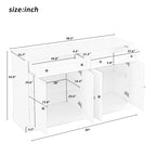 Madia/Credenza con 2 Cassetti e 4 Ante