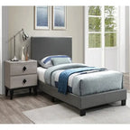 Letto singolo a piattaforma con contenitore sotto il letto