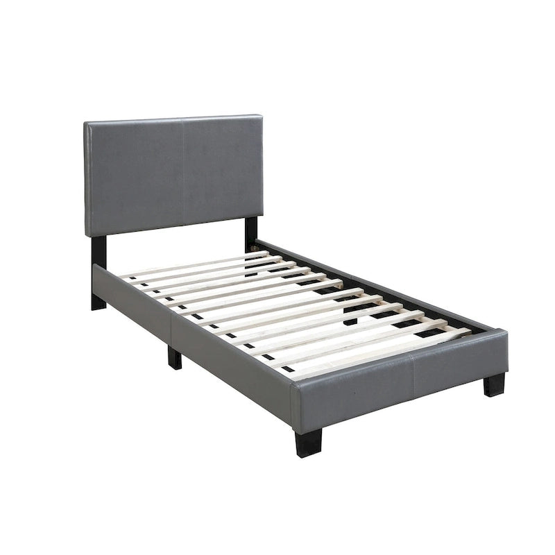 Letto singolo a piattaforma con contenitore sotto il letto
