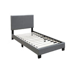 Letto singolo a piattaforma con contenitore sotto il letto