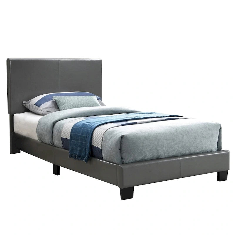 Letto singolo a piattaforma con contenitore sotto il letto