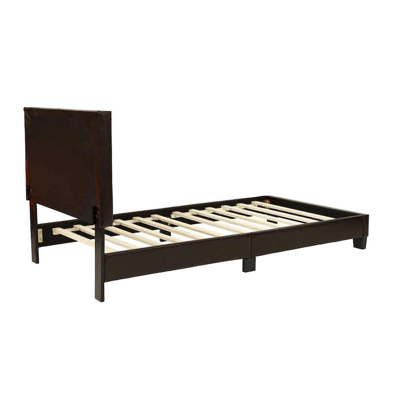 Letto singolo a piattaforma con contenitore sotto il letto