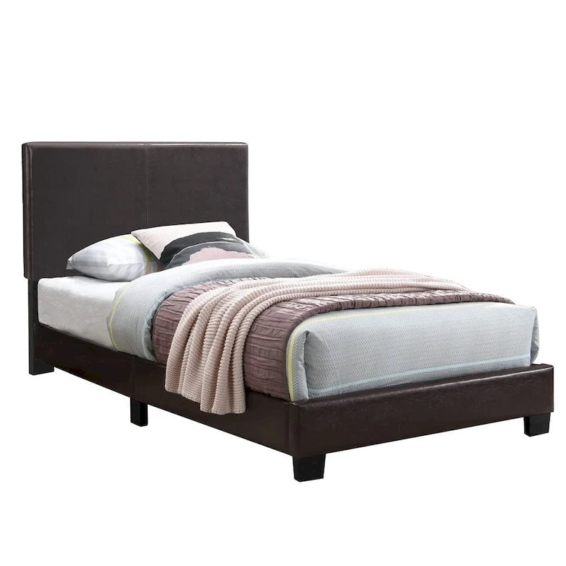 Letto singolo a piattaforma con contenitore sotto il letto
