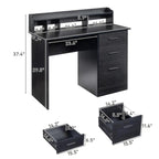 Scrivania per Computer con Cassetto e Ripiano Aperto
