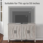 Credenza da masseria/buffet, 120 cm con 4 ante scorrevoli e 2 ripiani regolabili, grigia