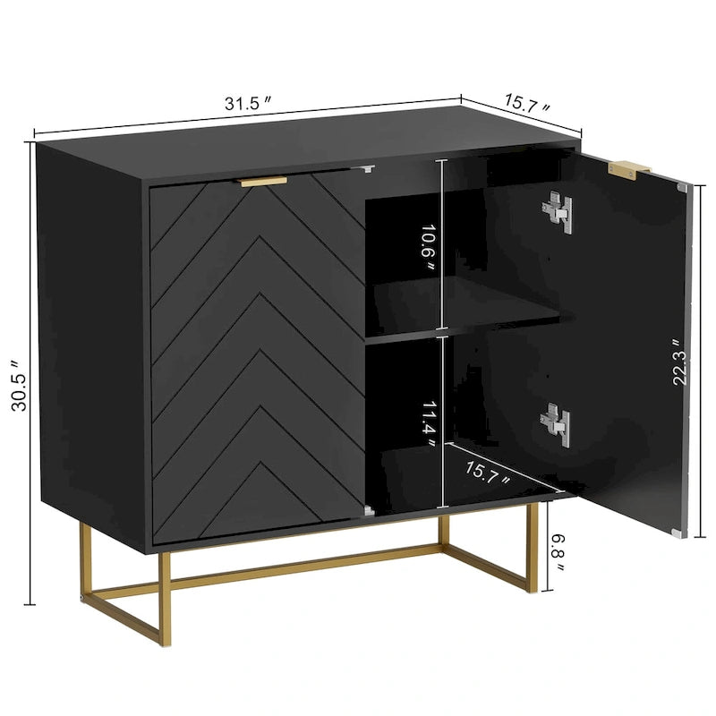 Madia Credenza con Ripiano Regolabile