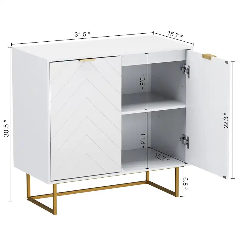 Madia Credenza con Ripiano Regolabile