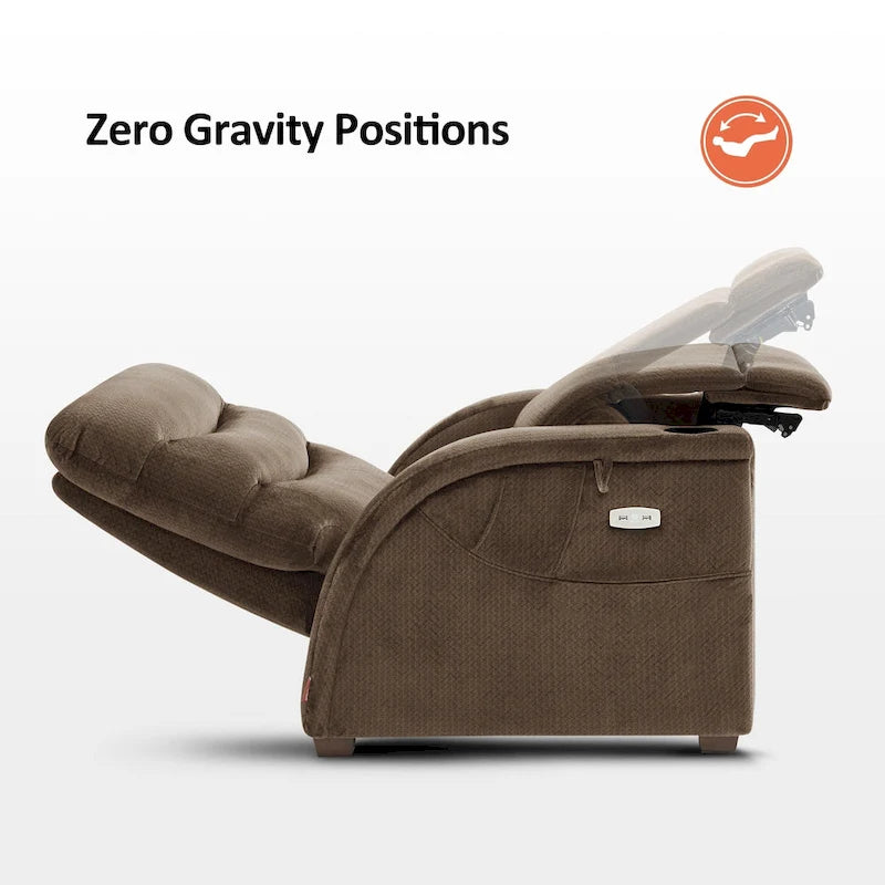Poltrona reclinabile elettrica Zero Gravity con poggiatesta regolabile