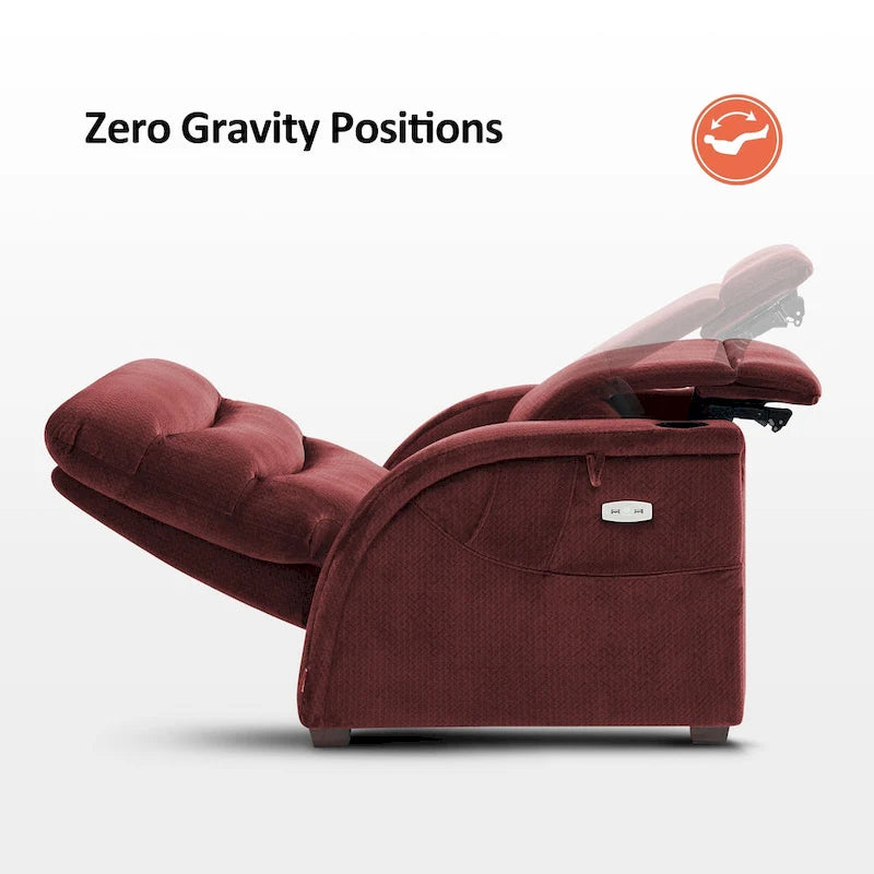 Poltrona reclinabile elettrica Zero Gravity con poggiatesta regolabile