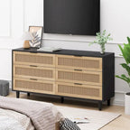 Cassettiera a 6 cassetti in rattan