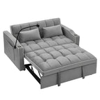 Divano Letto Futon Pieghevole con Porta di Ricarica USB, 141 cm, Velluto