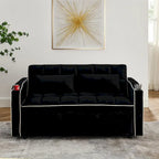 Divano Letto Futon Pieghevole con Porta di Ricarica USB, 141 cm, Velluto