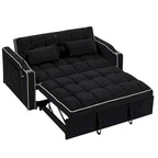 Divano Letto Futon Pieghevole con Porta di Ricarica USB, 141 cm, Velluto