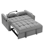 Divano Letto Futon Pieghevole con Porta di Ricarica USB, 141 cm, Velluto