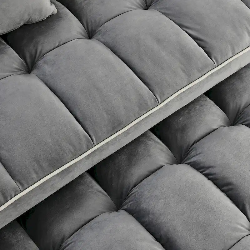 Divano Letto Futon Pieghevole con Porta di Ricarica USB, 141 cm, Velluto