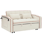 Divano Letto Futon Pieghevole con Porta di Ricarica USB, 141 cm, Velluto