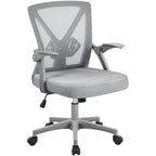 Sedia da ufficio ergonomica in rete con braccioli ribaltabili