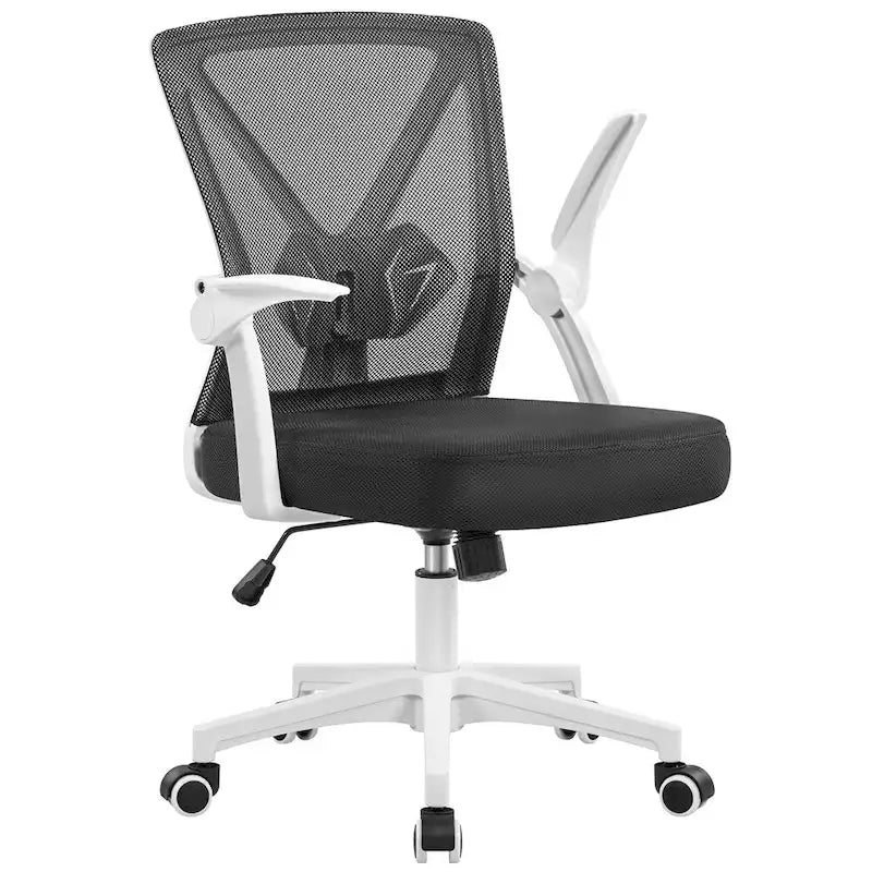 Sedia da ufficio ergonomica in rete con braccioli ribaltabili