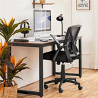 Sedia da ufficio ergonomica in rete con braccioli ribaltabili
