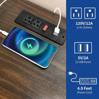 Set di 2 tavolini LED da fattoria con stazione di ricarica e porte USB